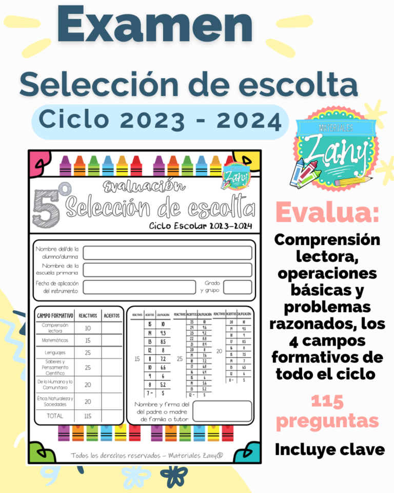 Examen de selección de escolta - Ciclo 2023 - 2024
